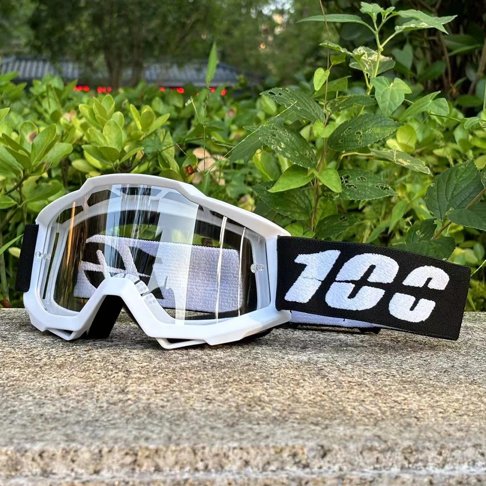 Color: WHITE - MX Motorcycle Goggles Motocross Glasses Off-road Sunglasses For Man MTB ATV Mask Windproof Protection Cycling Racing Goggles