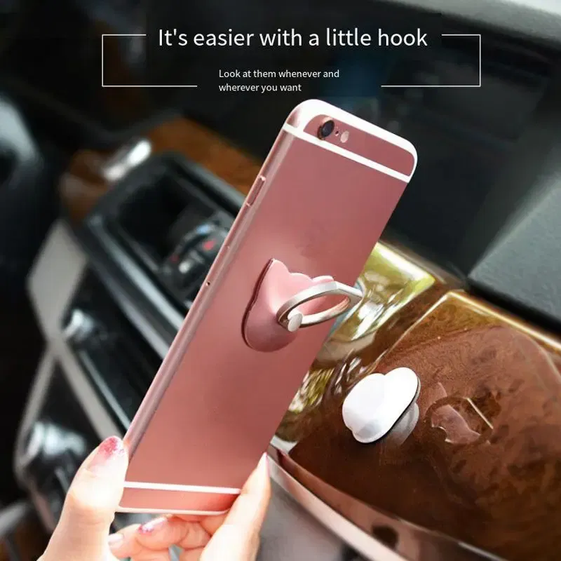 Color: black, Ships From: CHINA - Cat Finger Ring Mobile Phone Holder 360 Degree Rotating  Socket Round Smartphone Cell Car Mount Stand Support Accessories