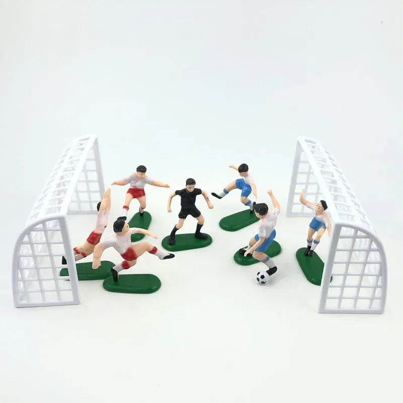 Color: Light Grey - Soccer Cake Decorations Soccer Birthday Party Supplies Soccer Ball Cupcake Topper