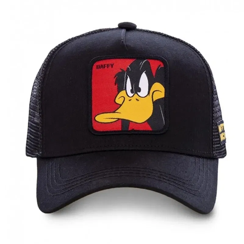 Color: Lemon yellow, Size: Adjustable - Hot Sale Unisex Anime Cartoon Cap High Quality Patch Draw Baseball Cap Men Trucker Hat