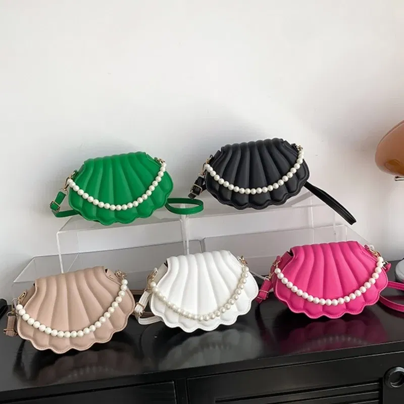 Color: black - All-matching Bag for Women Shoulder Bag Ladies Pearl Chain Handbag Evening Bags Fashion Crossbody Bag