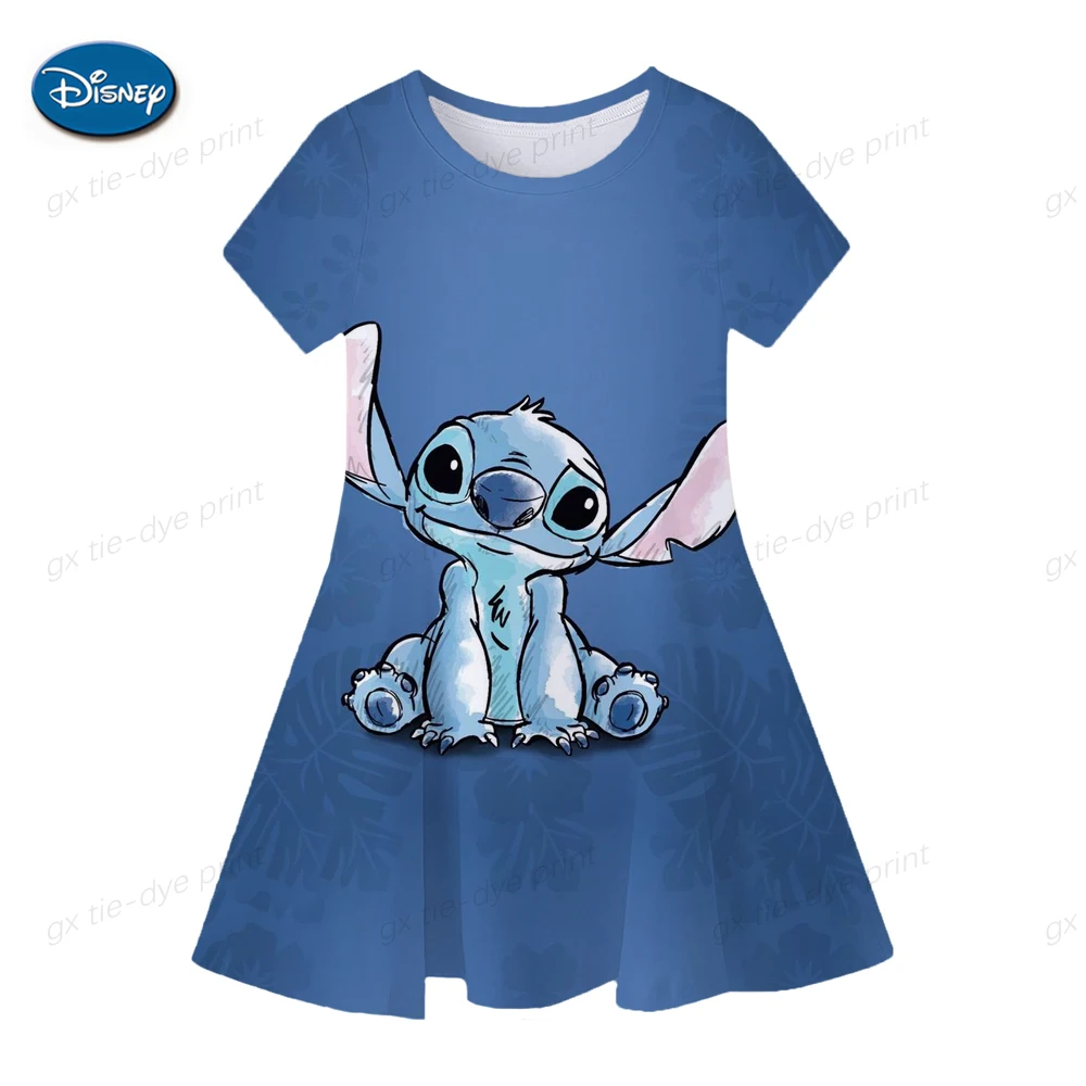 Color: Red, Ships From: CHINA, Kid Size: 9 - Fashion Baby Girls Stitch Dress Summer Dress Cartoon Stitch Dress Princess Stitch Dress Children's Girl Clothing 0-14 Years