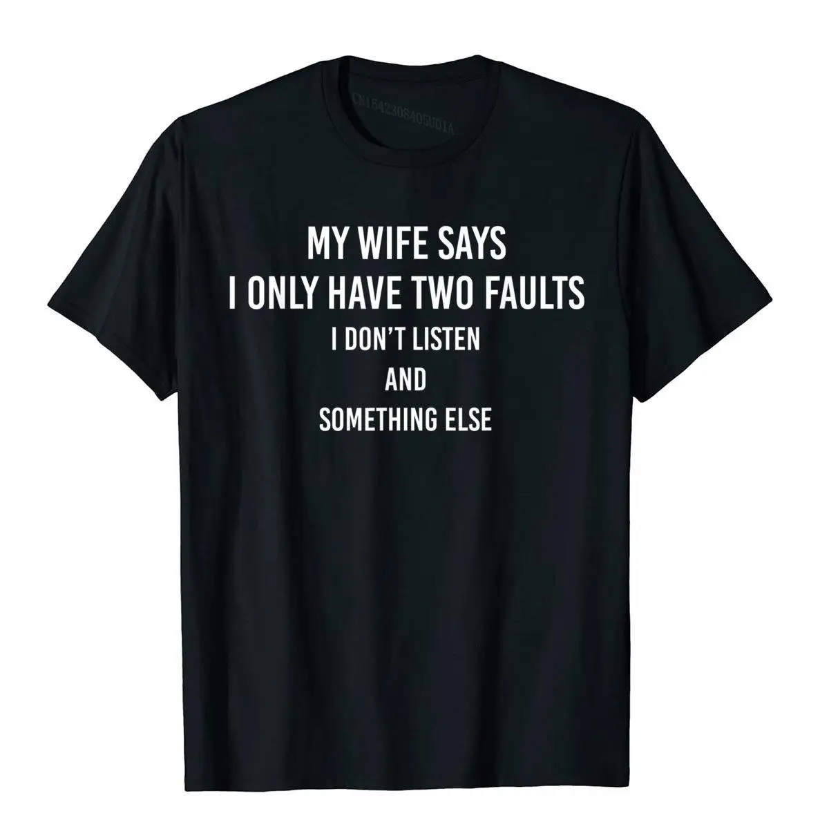 Color: PURPLE, Size: XXL - My Wife Says I Only Have Two Faults Funny Husband Men Gift T-Shirt T Shirts Funny Funky Cotton Tops & Tees High Street For Male