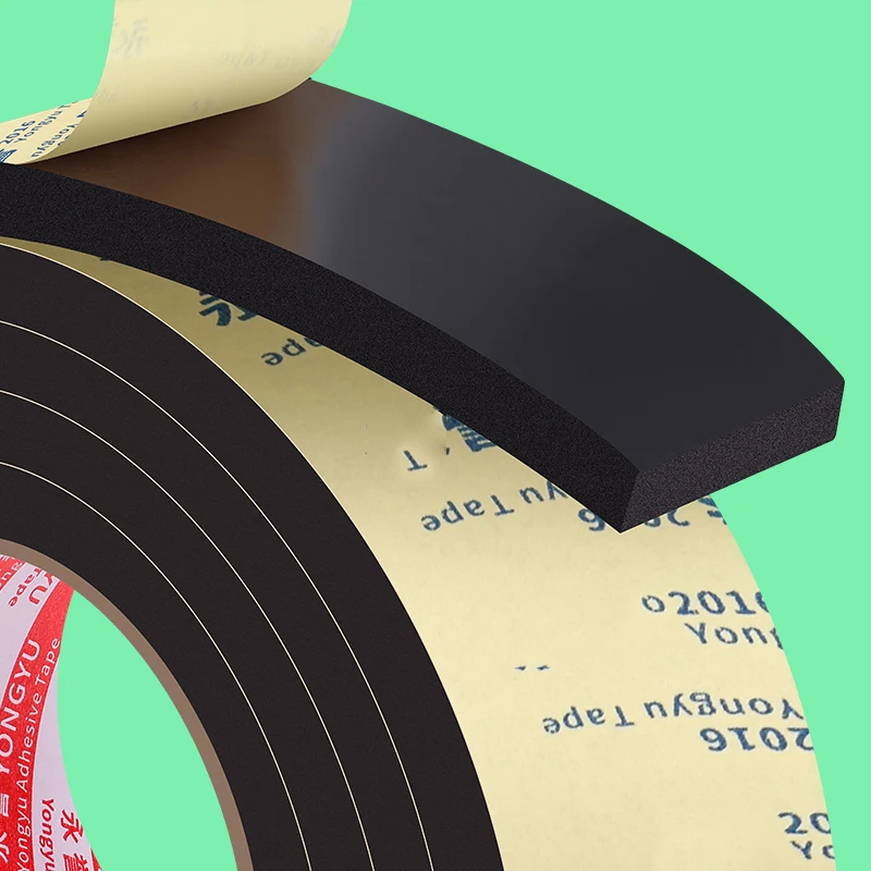 Color: black, Width: 65mm - Rubber Self Adhesive Sponge Seal Strip Single Sided Adhesive EVA Black Foam Anti-collision Seal Gasket Width10-50mm Thick 1-5mm