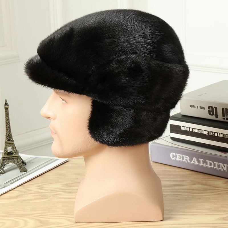 Color: Blue, Hat Size: XS?€old?‰ - Real Mink Fur Hat Women'S Winter Fashion Beret Hat Warm Mink Fur Knight Beret Hat Luxury Keep Warm Russian Lady Caps
