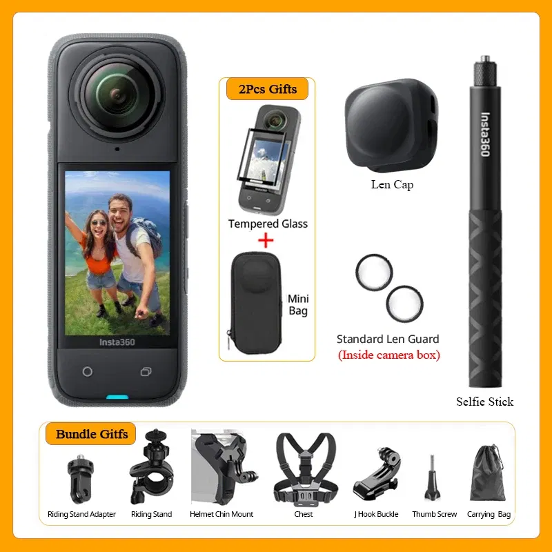 Bundle: Bundle3, Color: Blue, Ships From: CHINA - Top Insta360 X4 Now arrival 8K Waterproof 360 Action Camera, 4K Wide-Angle Video 2290mAh Battery Insta360 X4 Sport Camera