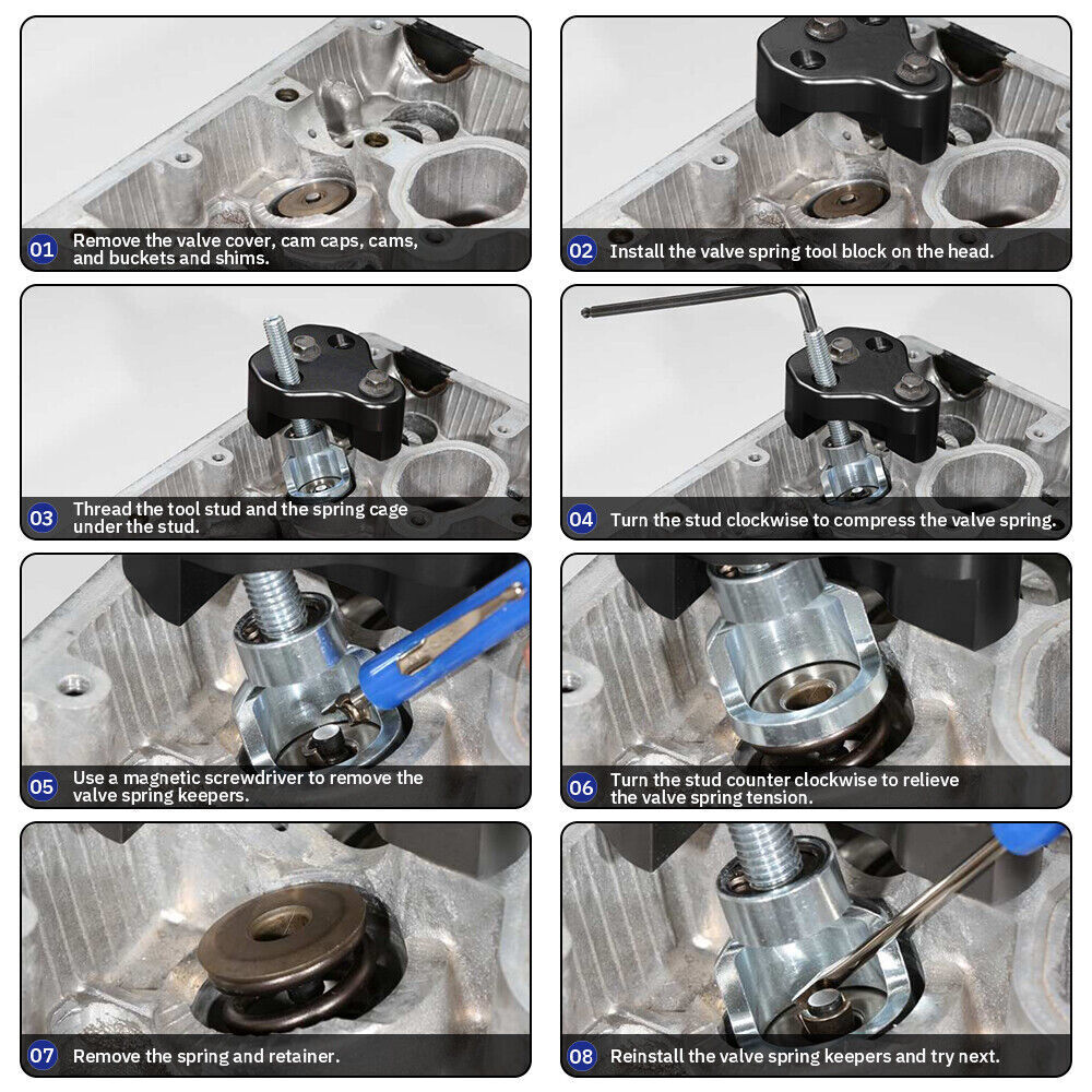 Color: Black - Aluminum Valve Spring Compressor Tool DOHC for Subaru WRX STi Forester Legacy Outback Baja