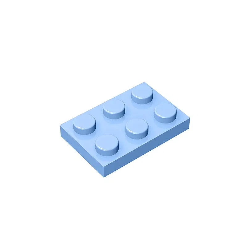 Color: Brown - Gobricks GDS-510 Plate 2 x 3 compatible  with lego 3021 pieces of children's toys building block Particles Plate DIY