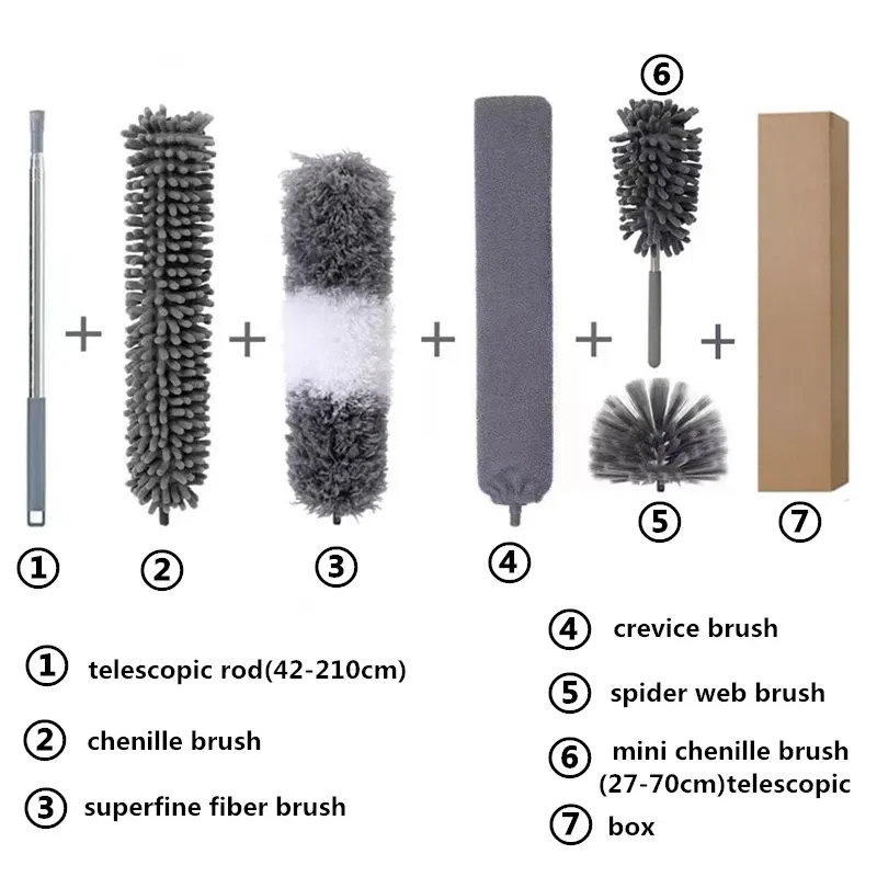 Color: WHITE, Ships From: CN - 2023 NEW Telescopic Cleaning Duster Brush Spider Web