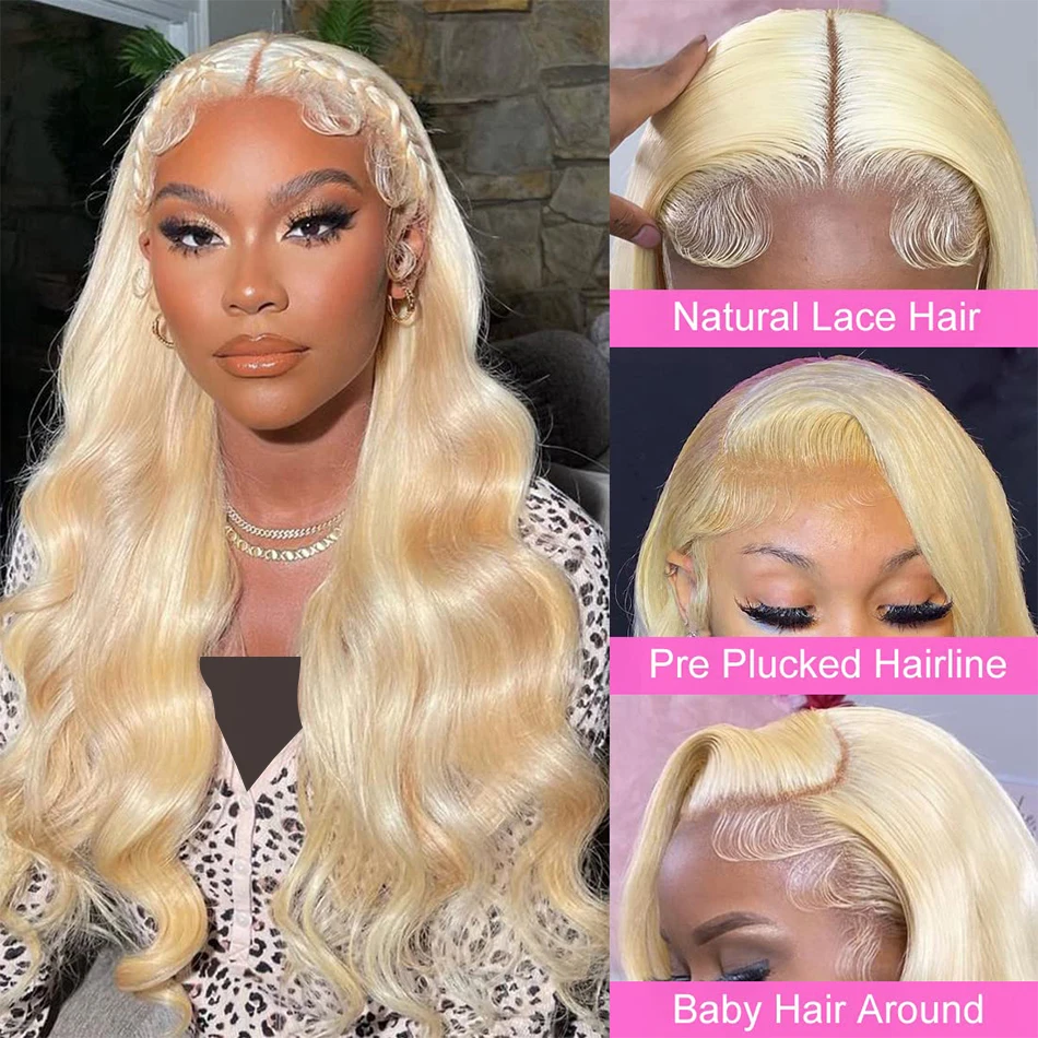 Color: Orange, Stretched Length: 32inches, Density: 210%, Ships From: CHINA - 613 Blonde Lace Front Wig Human Hair Body Wave 13X6 Hd Lace Frontal Wig 13X4 Lace Front Human Hair Wig Hd Lace Wig For Women