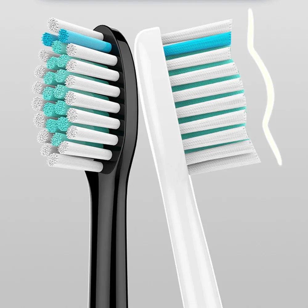 Color: Silver - Electric toothbrush head, replaceable sonic electric toothbrush head, suitable for Philips Sonicare's electric replaceable brush