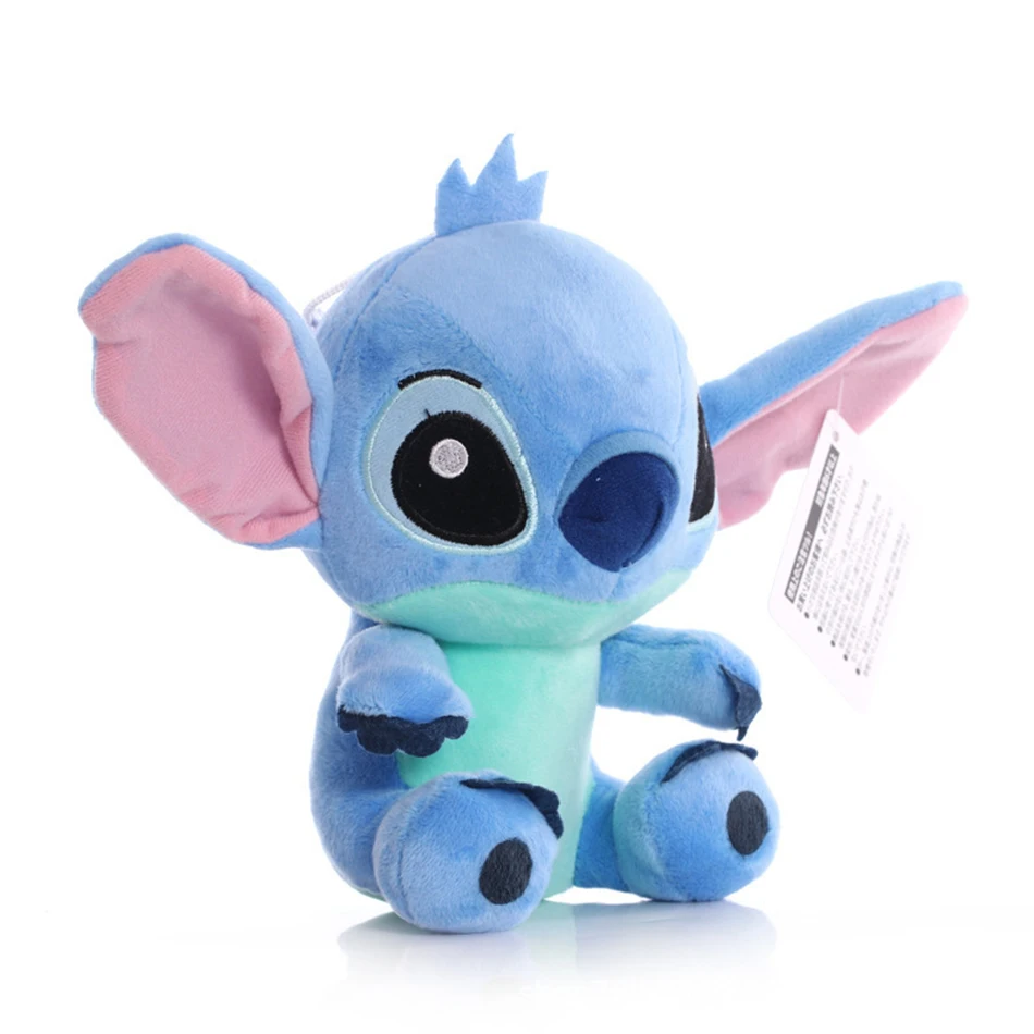 Color: Burgundy - 12cm 20cm 25cm Stitch Stuffed Plush Models Cartoon Stuffed Plush Dolls Anime Plush Baby Toys Kawaii Kids Birthday Gift