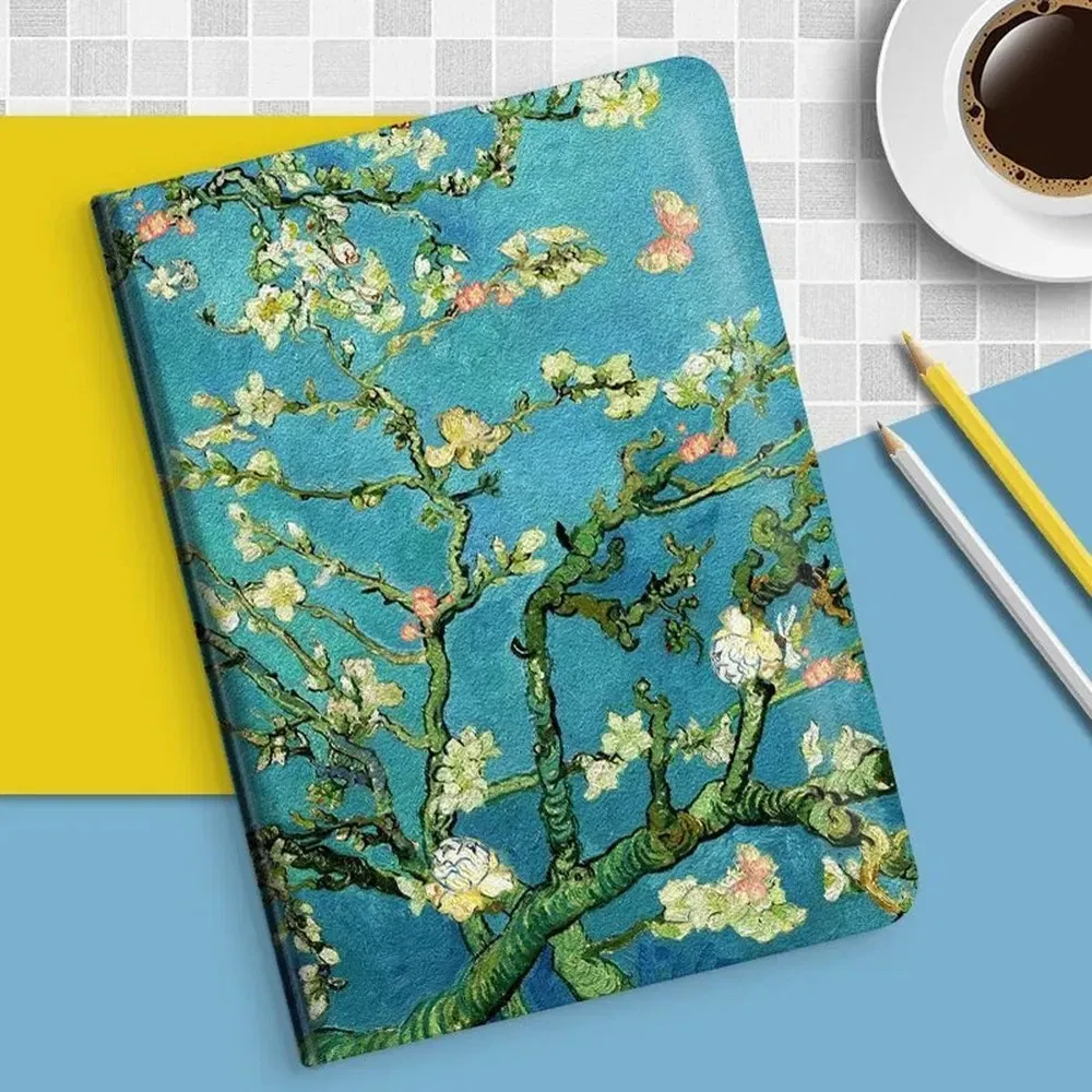 Color: Green, Size: EIGHTEEN - Case For iPAD 10 9 8 7 6 5 th Generation Pro 11 12.9 10.5 Air 5 4 3 2 Mini 6 Funda Cover Luxury Van Gogh Oil Painting Flower Art