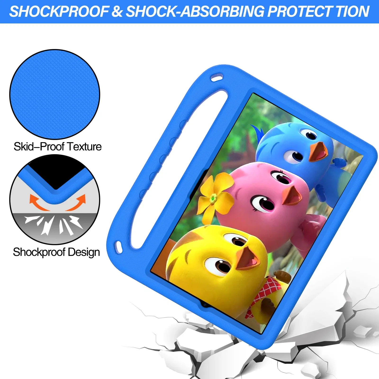Color: Red, Size: Fourteen - Kids tablet case  for Samsung Galaxy Tab S9FE+ S9+ S9 S8 S8+ S7FE S7+ A7Lite S5e S6 Lite A9+ A9 A8 A7 T510 T307U Child shel