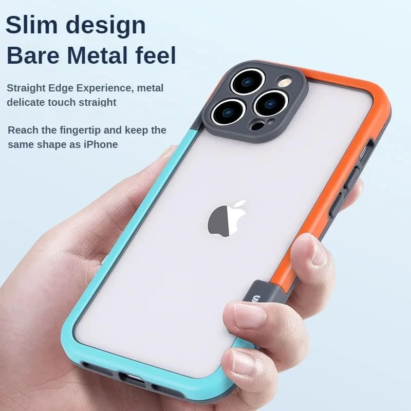 Color: SKY BLUE, Ships From: CHINA, Material: aluminum - Better Heat Dissipation Dual Color Bumper Border Soft Phone Case For iPhone 17 16 15 14 13 12 11 Pro Max 7 8 Plus XS XR