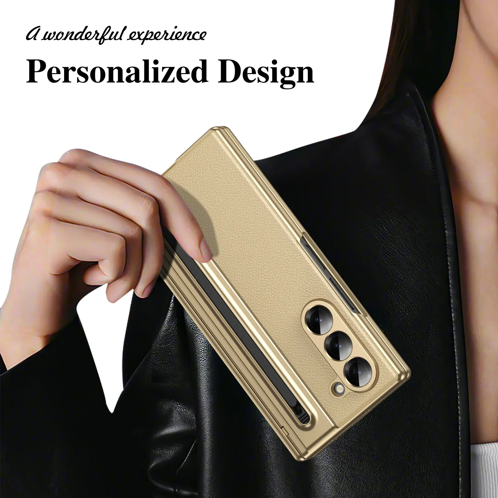 Color: green, Material: Cotton Fabric - With Touch Pen For Samsung Galaxy Z Fold 6 Slim 5 W25 5 4 3 Case Leather Plating Hinge 360 Full Screen Protector Folding Cover