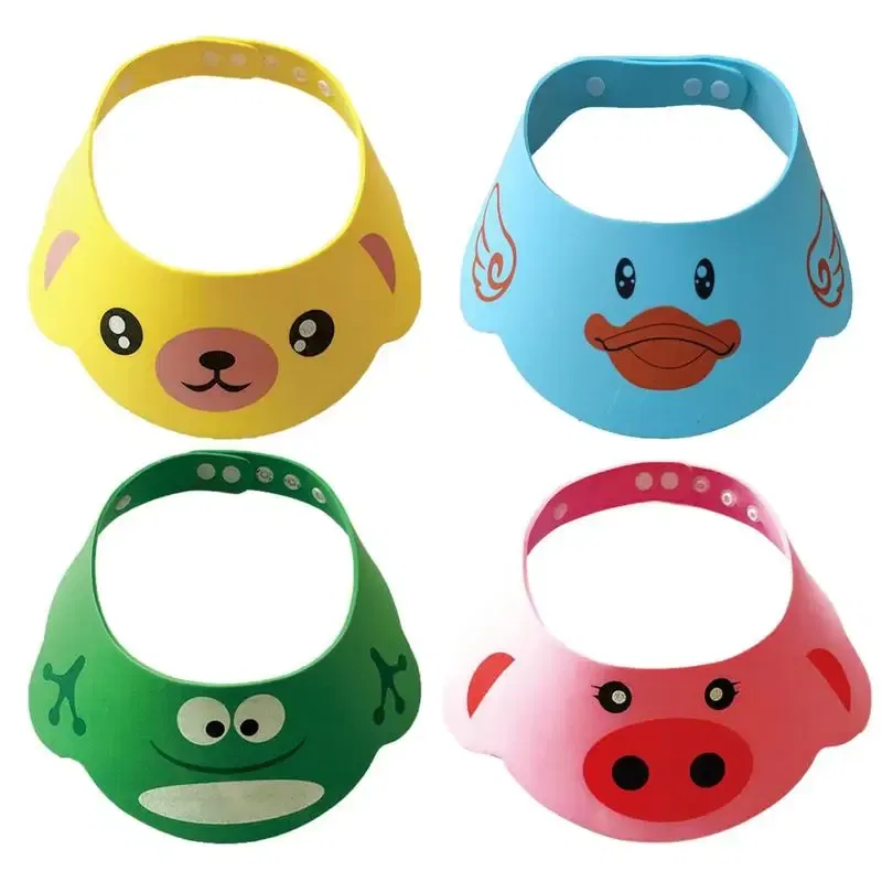 Color: Yellow, Ships From: CHINA - Baby Shower Soft Cap Adjustable Hair Wash Hat For Kids Ear Protection Safe Children Shampoo Bathing Shower Protect Head Cover