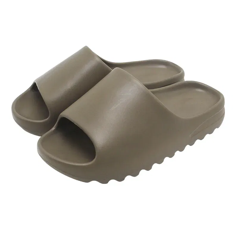 Color: Brown, Shoe Size: 37.5 - Big Size 47 Summer Slippers Men Women EVA Soft Bottom Indoor Home Slides Sandals Light Beach Shoes Male Slippers Flip Flops