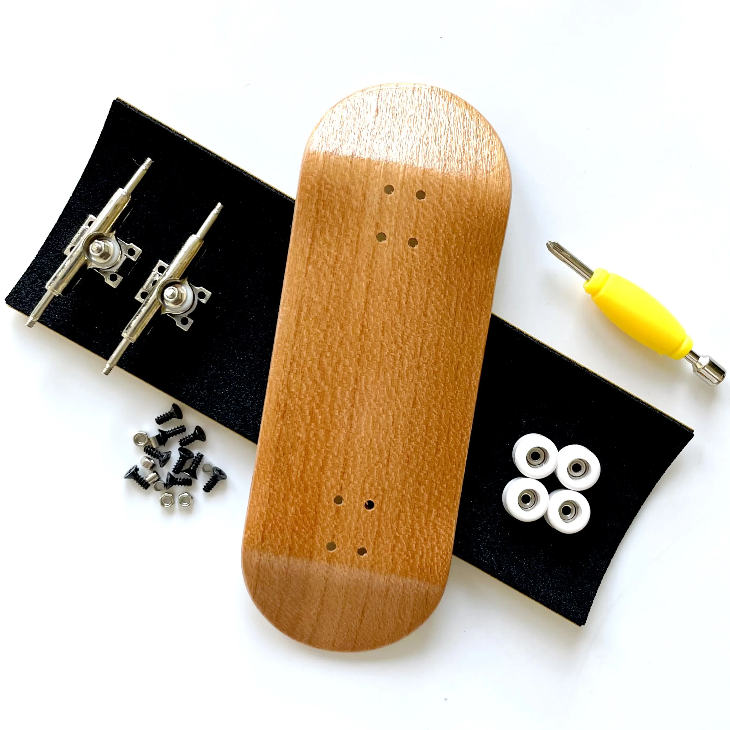 Color: Clear - 34mm Fingerboard Set with Double Axle Trucks Bearing Wheels