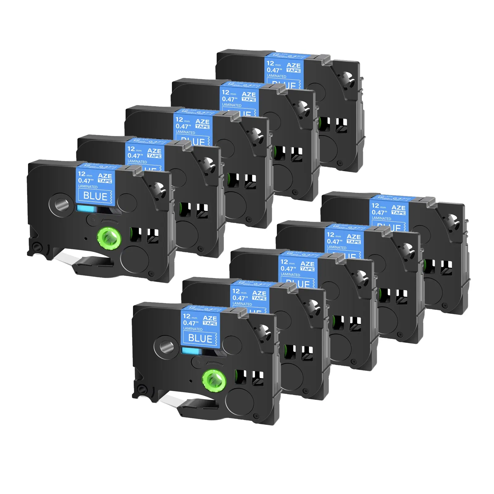 Color: Navy Blue, Width: 9mm - Greencycle 10PK TZe 231 Label cassettes Compatible for Brother Ptouch Printer Black on white Label tape 6mm 9mm 12mm 18mm 24mm