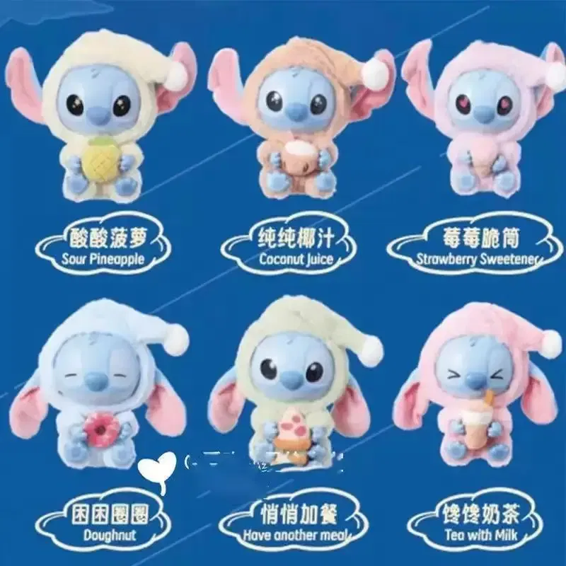 Color: PURPLE, Ships From: CHINA - 2025 Stitch Eat Something Before Sleep Series Blind Box Plush Dolls Pendant Cute Doll Mystery Box Surprise Toys Kids Gifts