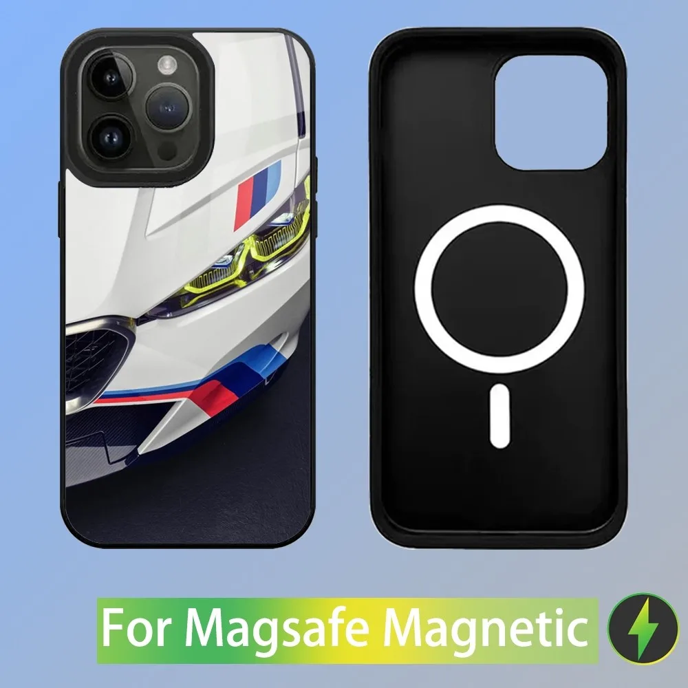 Color: Gold, Material: tpu - Cool Sport Car B-BMW Phone Case For iPhone 16,15,14,13,12,11,Plus,Pro,Max Mini Magsafe Magnetic Wireless Charging