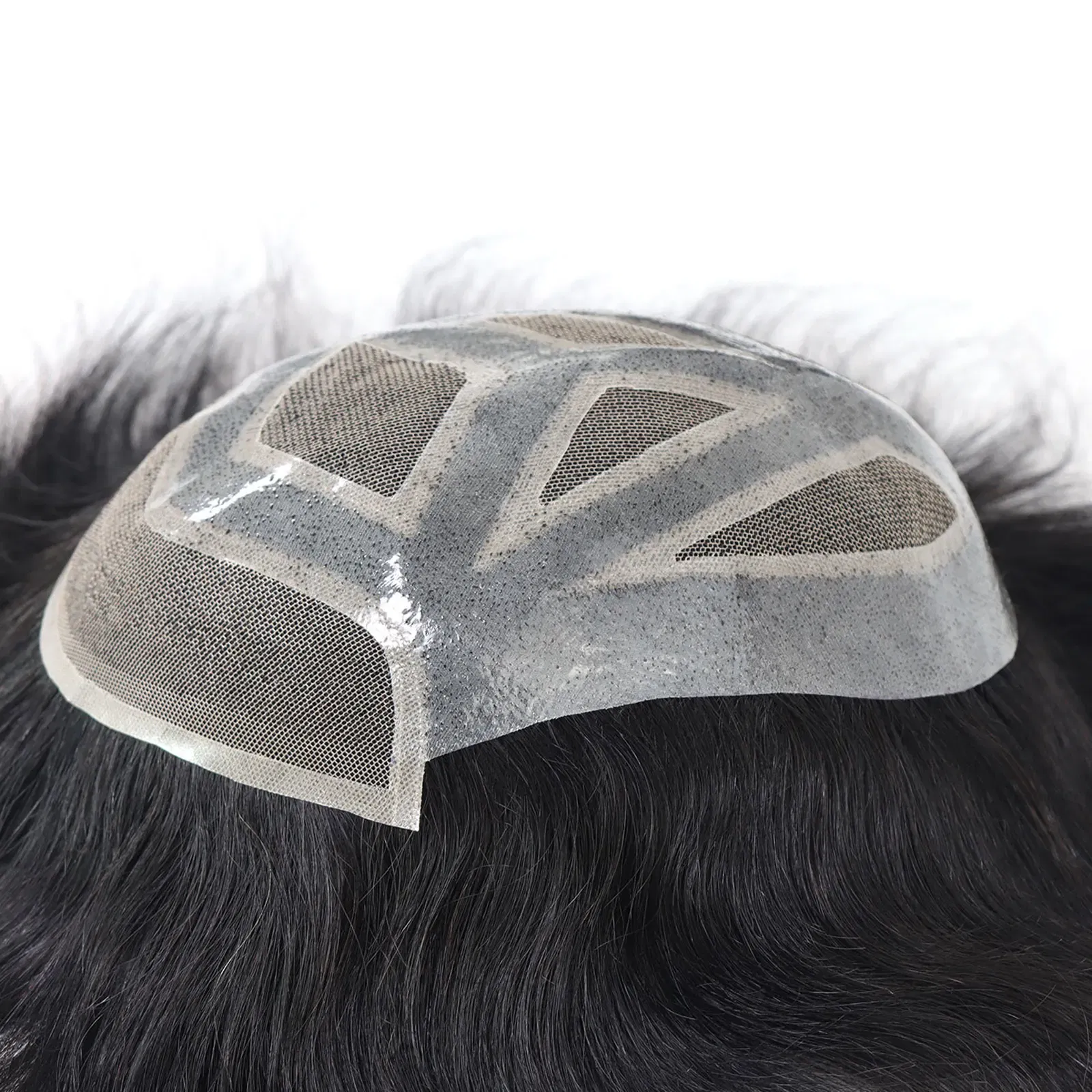 Toupee Color: 30R#, Length: 6 inches, Toupee Size: 7x9 - 6*8/ 6*9/ 7*10/8*10 Lace With PU Toupee Men Breathable French Lace Front Men's Wig Human Hair Toupee Men's Replacement Systems