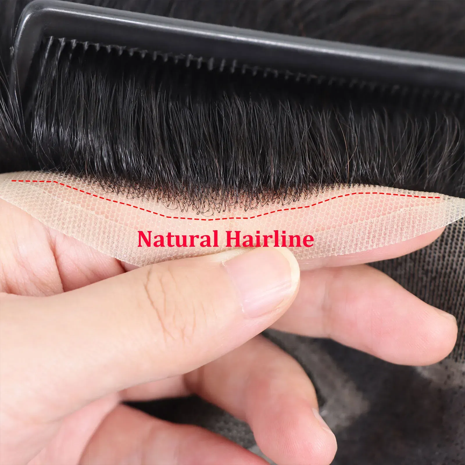 Toupee Color: 30R#, Length: 6 inches, Toupee Size: 7x9 - 6*8/ 6*9/ 7*10/8*10 Lace With PU Toupee Men Breathable French Lace Front Men's Wig Human Hair Toupee Men's Replacement Systems