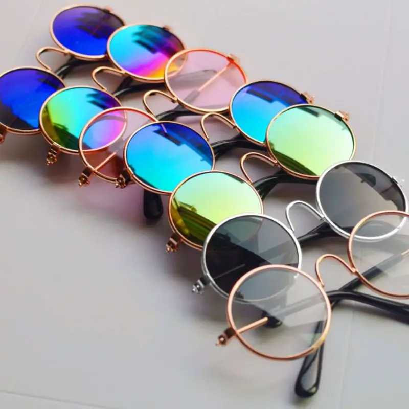 Color: Navy Blue - Doll Cool Glasses Pet Sunglasses For BJD Blyth American Grils Toy Photo Props Dropship
