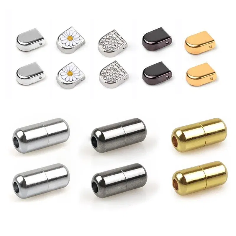 Color: GRAY, Ships From: CHINA - No Tie Shoelace Buckle Shoelaces Metal Buckle for Men Women Kids Sneakers Aluminum Capsules Lock Kits Shoe Laces Accessories 4ps