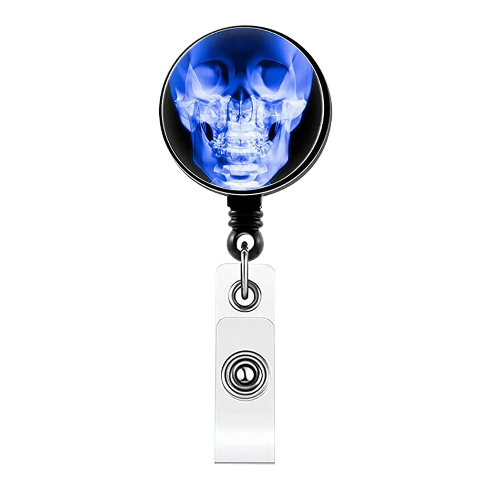 Color: Orange - X-Ray Badge Reel Retractable Radiology Badge Reel Holder Ct Rays Nurse Doctor Student Card Reel Clip Office Supply Recoil Badge