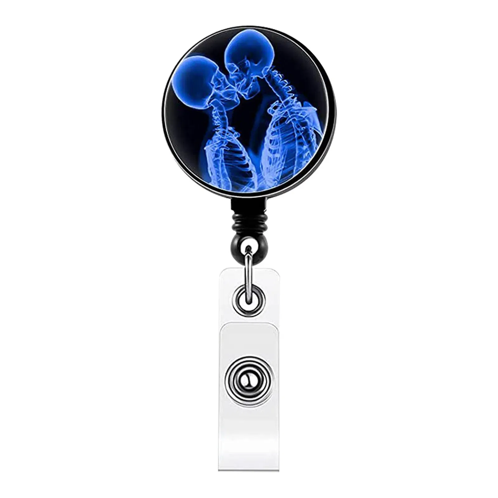 Color: Orange - X-Ray Badge Reel Retractable Radiology Badge Reel Holder Ct Rays Nurse Doctor Student Card Reel Clip Office Supply Recoil Badge
