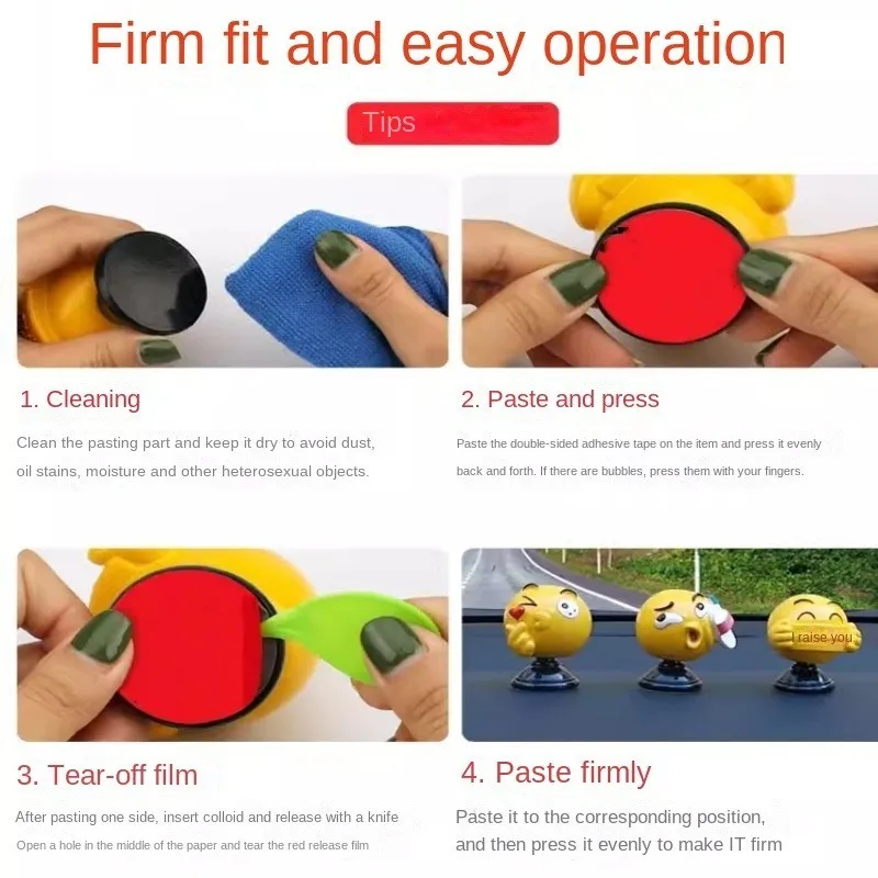 Color: Red - Super Strong VHB Double Sided Tape New Waterproof No Trace Self Adhesive Acrylic Patch Sticky For Home Car Office School