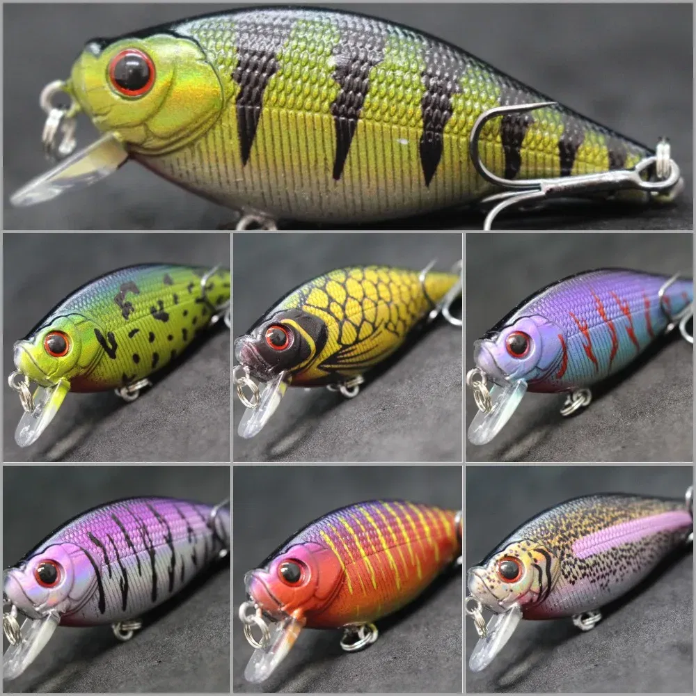 Color: Chroma Optimize - wLure Crankbait Fishing Lure 6.5cm 7.4g Flat Body Wide Wobbler Musky Bait Floating Tank Tested Hard Bait Variant Colors C547