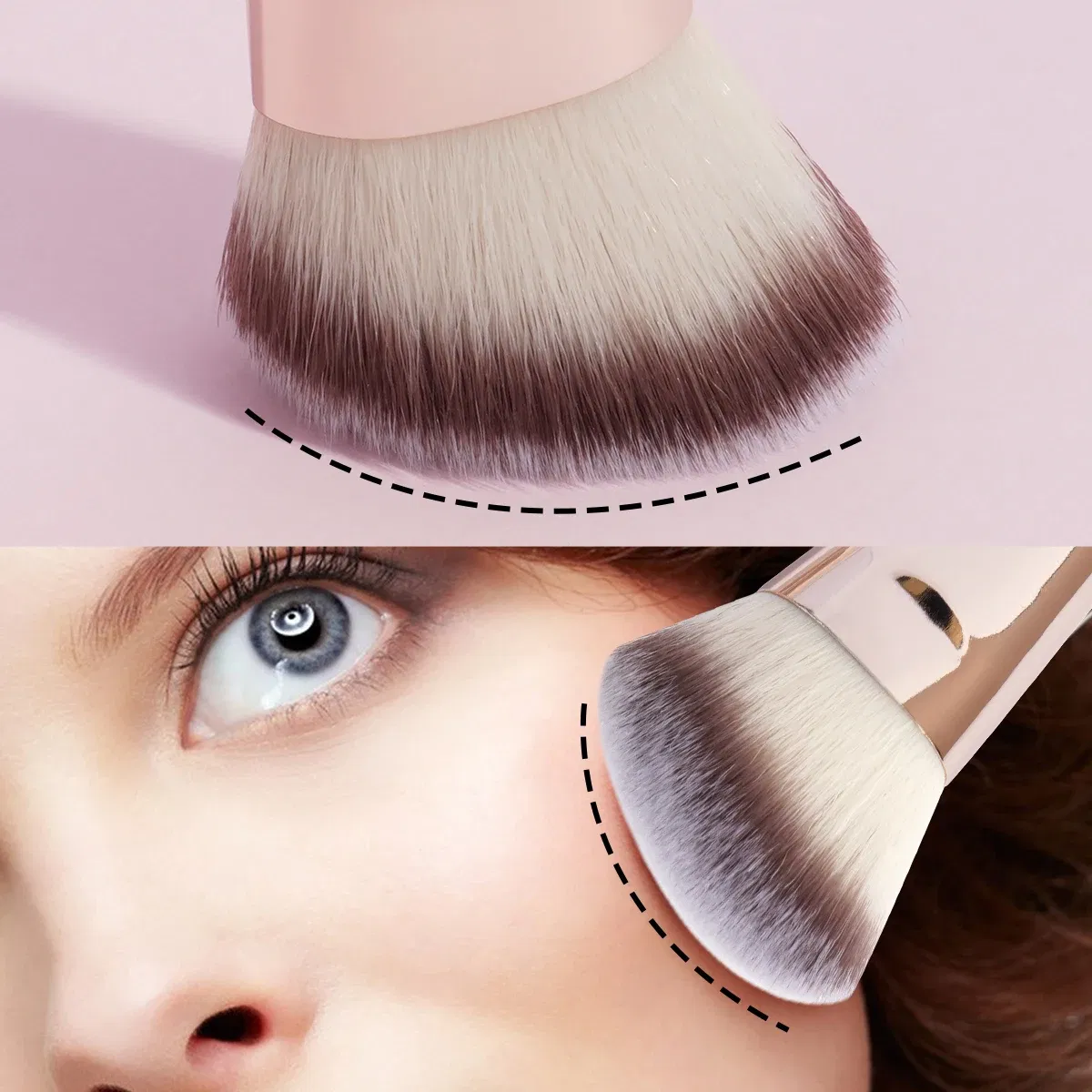 Handle Color: black - MAANGE 4pcs Basic Makeup Brushes Set With Box Dual-ended Foundations Powder Blush Details for Eyeshadow Brushes Beginner Travel