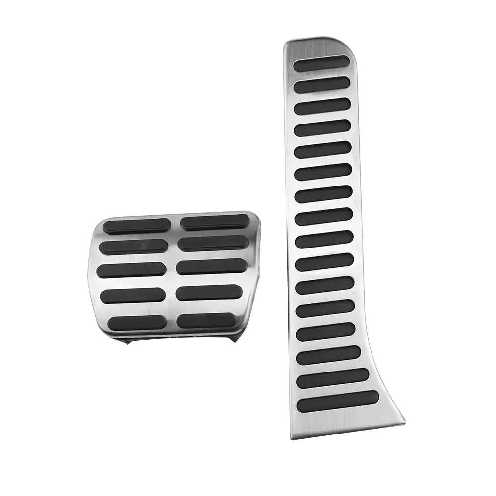 Color Name: Silver - Jameo Auto Stainless Steel Car Gas Pedal Brake Pedals Cover for Volkswagen VW Caddy 2004 - 2015 Kit Parts Accessories