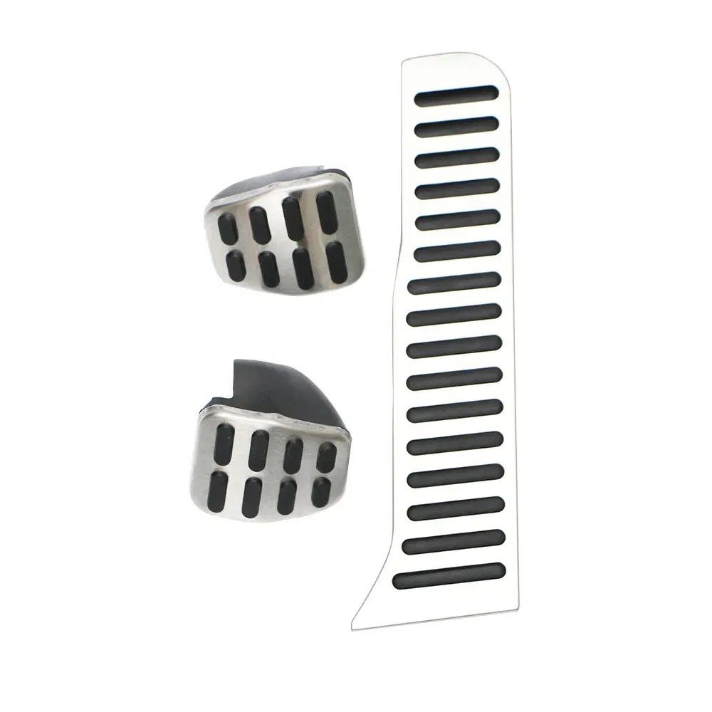 Color Name: Silver - Jameo Auto Stainless Steel Car Gas Pedal Brake Pedals Cover for Volkswagen VW Caddy 2004 - 2015 Kit Parts Accessories