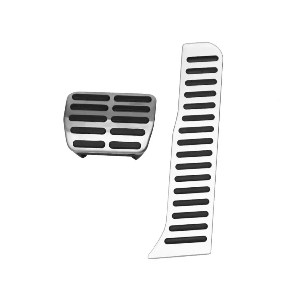 Color Name: Silver - Jameo Auto Stainless Steel Car Gas Pedal Brake Pedals Cover for Volkswagen VW Caddy 2004 - 2015 Kit Parts Accessories