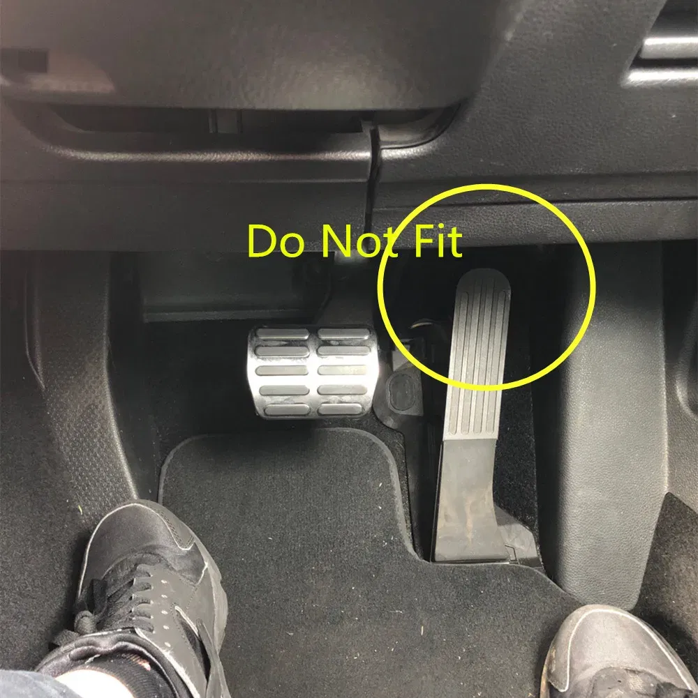 Color Name: Silver - Jameo Auto Stainless Steel Car Gas Pedal Brake Pedals Cover for Volkswagen VW Caddy 2004 - 2015 Kit Parts Accessories
