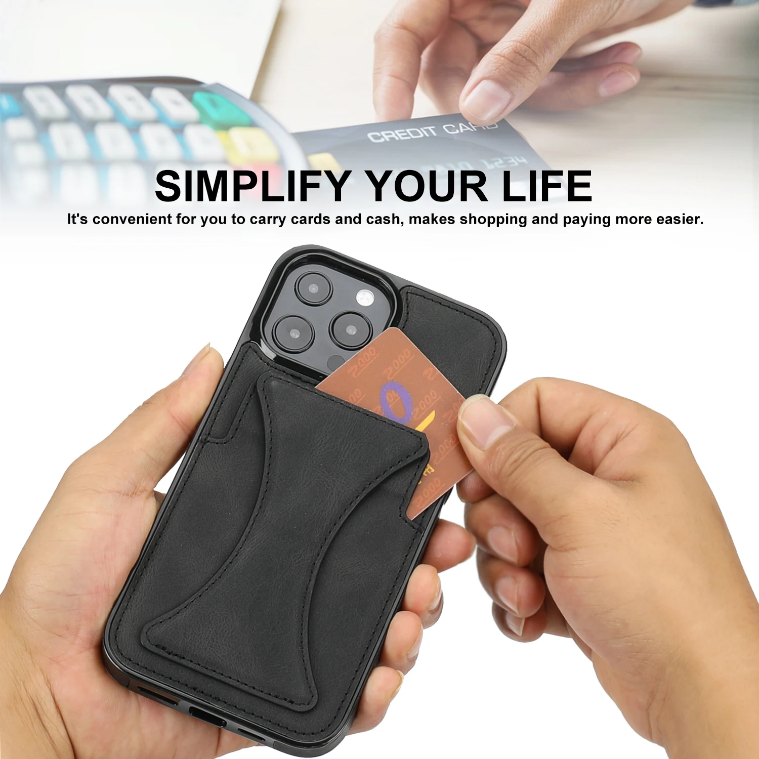 Color: Blue, Material: CANVAS - For iPhone 16 Pro Max Plus Case 2024 With Magnetic Leather Kickstand Card Slot Wallet Back Cover Protection Shockproof Coque