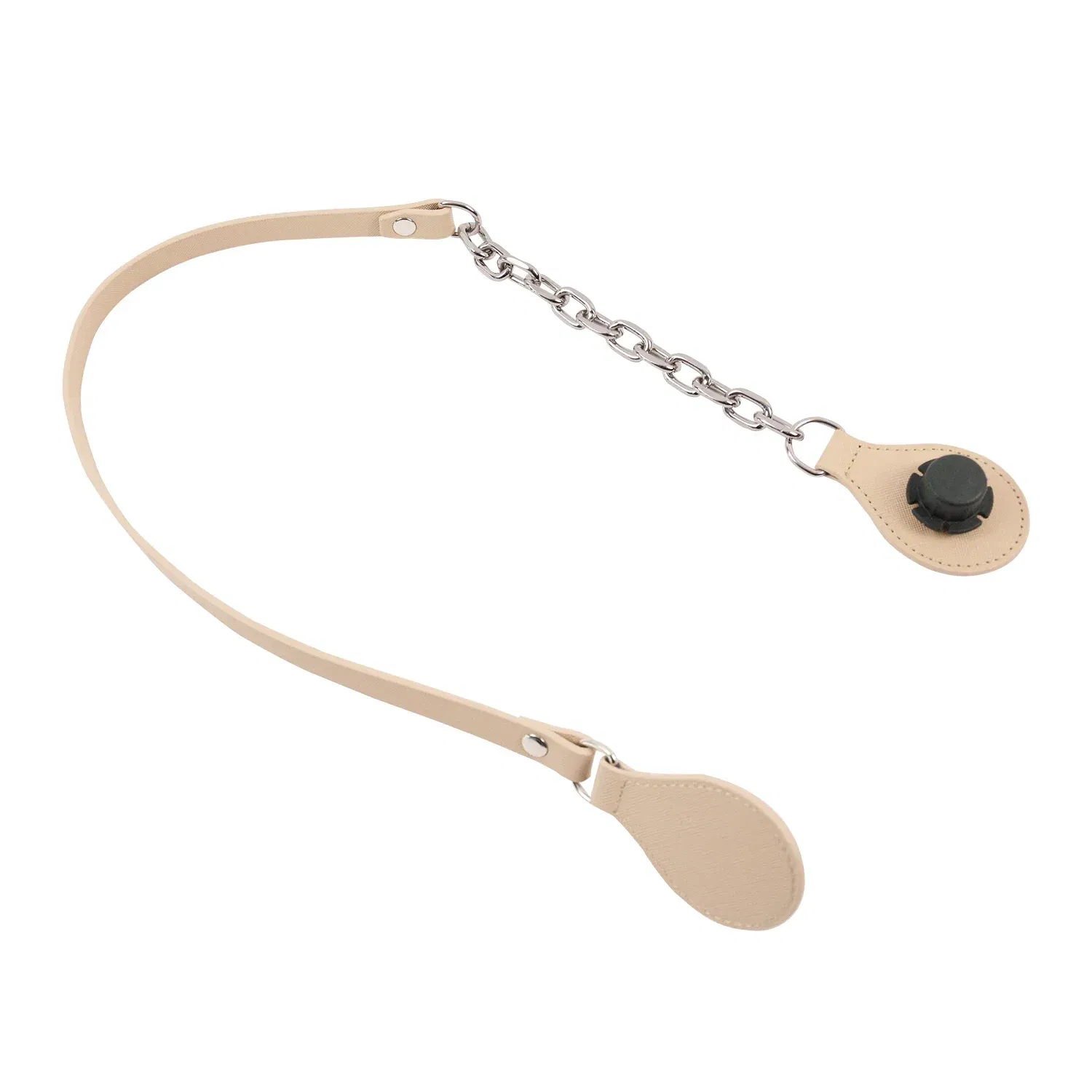 Color: Rose Gold, Ships From: CHINA - Tanqu New Arrival Long Edge Painting Handles Faux Leather Flat PU Belt and Drops with Thicken Shiny Chain for OBag for EVA O Bag