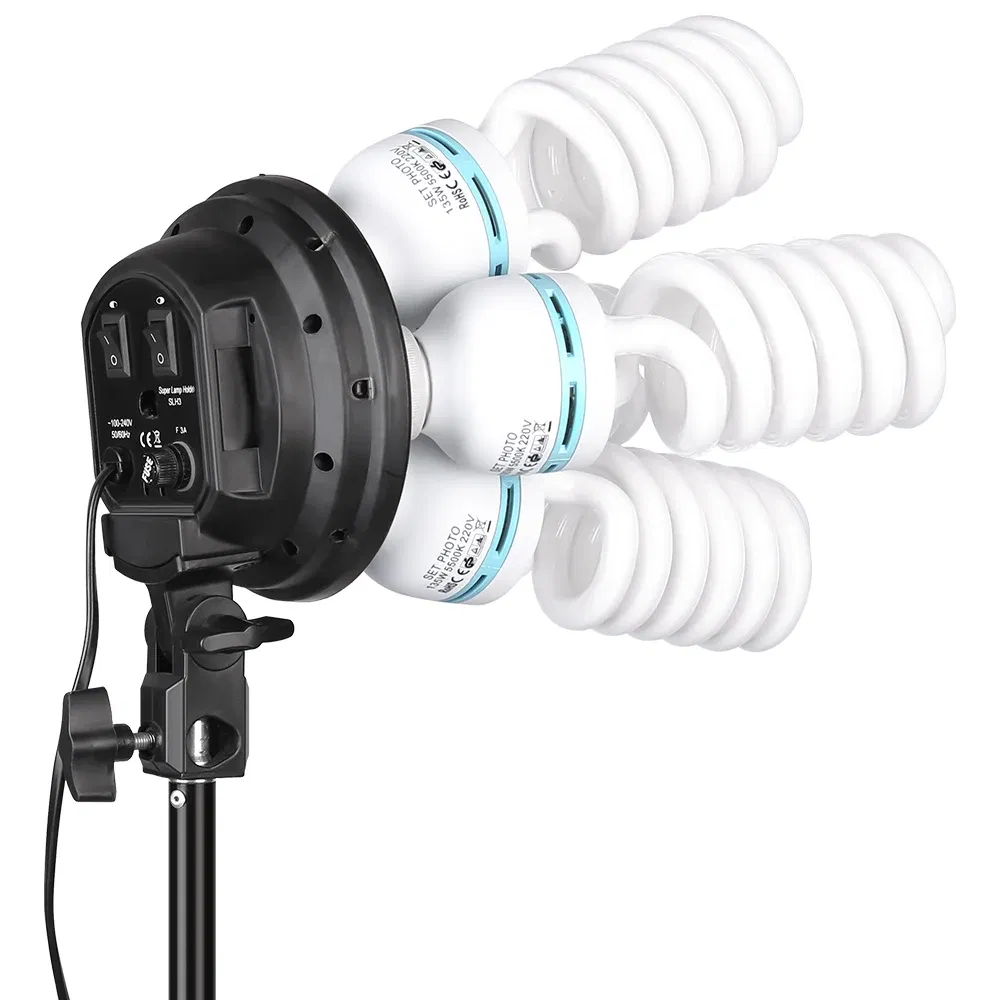 Color: PURPLE, Ships From: CHINA - Photography 50x70CM Softbox Lighting Kits Professional Light System With E27 Photographic Bulbs Photo Studio Equipment