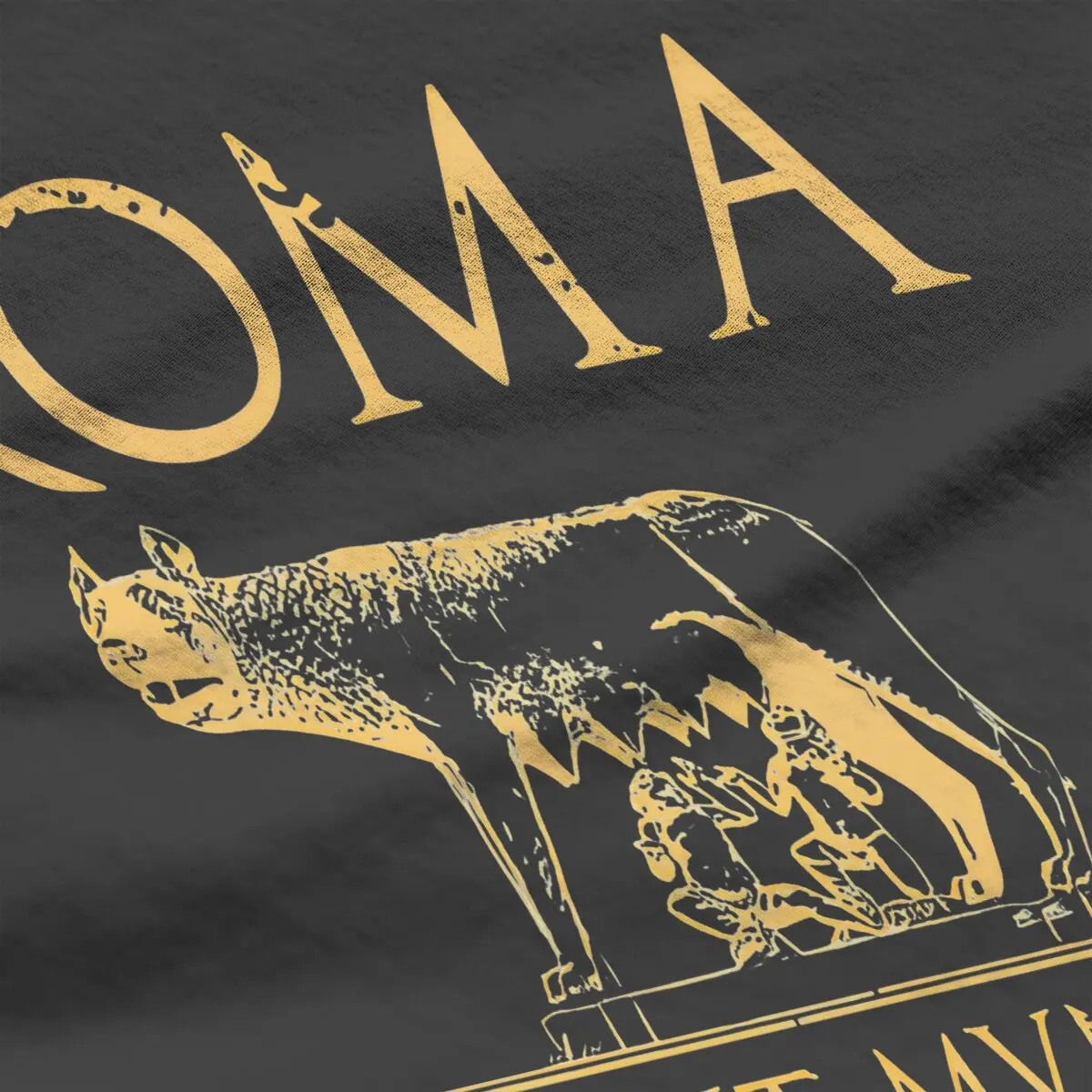 Color: WHITE, Size: M - Roma Caput Mundi Casual Polyester TShirt Ancient Rome Style Streetwear Leisure T Shirt Female