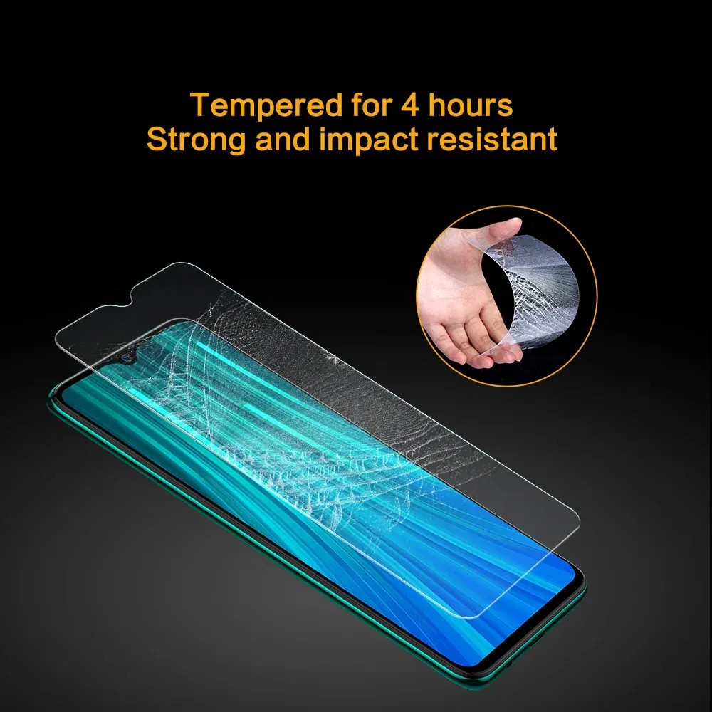 Color: Lucent, Material: Glass + PET - SmartDevil Tempered Glass For Redmi Note 9 8 Pro 7 Pro Screen Protector For Redmi 9T 10X 2.5D Curved Anti Blue Light 2 PCS