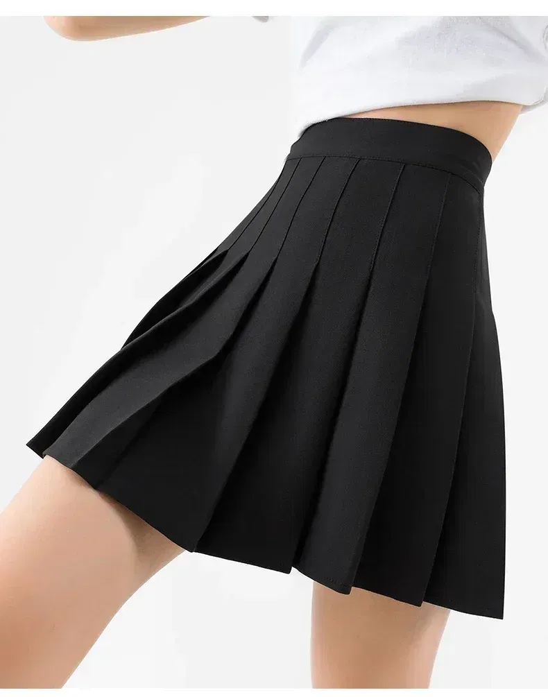 Color: Pink, Size: M - High Waist Pleated Skirt Slim A-Line Mini Harajuku Punk Sexy Female Summer Gothic Clothes Korean Fashion Clothing