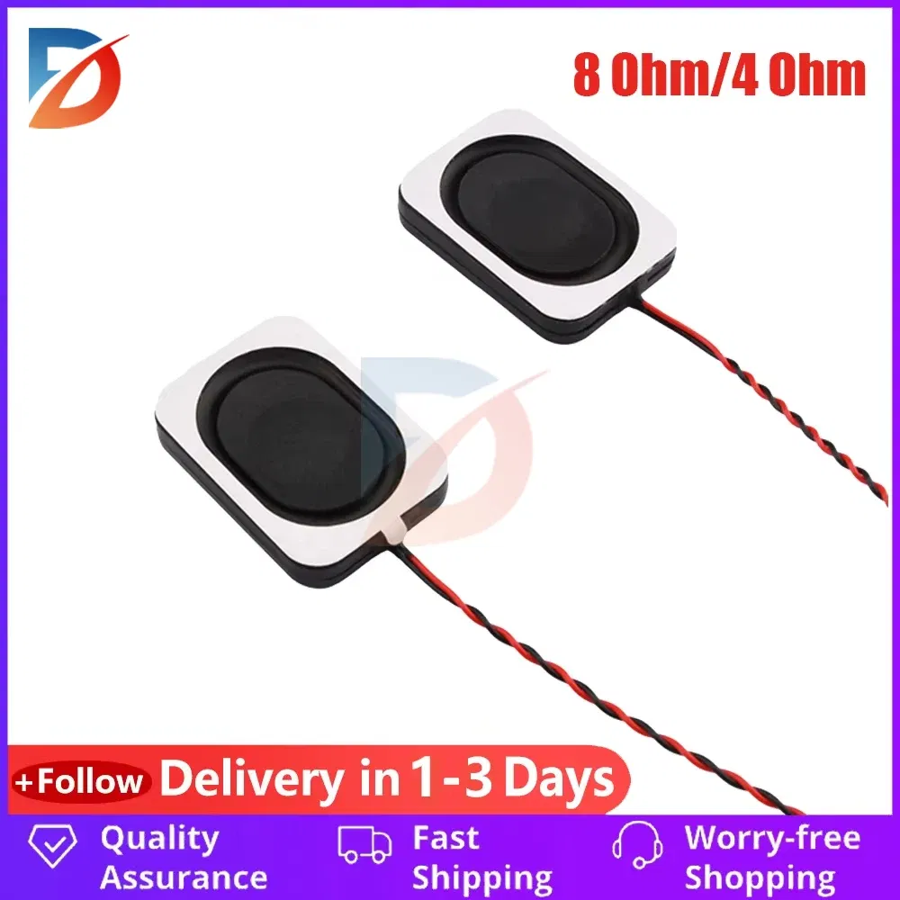 Color: Khaki - 3525 Plastic Inner Magnetic Cavity Speaker, 8 Ohms/4 Ohms, 2 Watts, 3W Full Frequency BOX Speaker  For Arduino Active Components