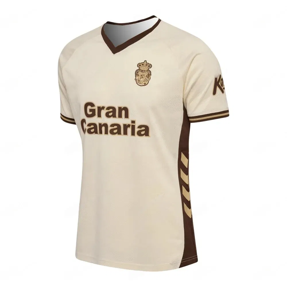 Color: Beige, Size: 4XL - Spanish Season New Culture UD Las Palmas Casual 3D Printed T-shirt Football Uniform Adult Children Men's Summer General Top