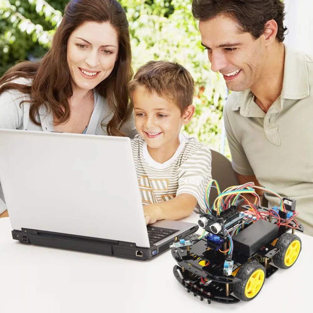 Color: Brown, Ships From: CHINA - Programmable Robot Kit For Arduino Project Starter Kit Full Version Professional DIY Electronics Kit Coding Robot with Codes