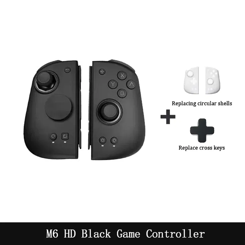 Bundle: Bundle 1, Color: black, Ships From: CHINA - New! M6s Gemini 2 Gamepad Console for Nintendo Switch Joy-con Game Handle Grip Bluetooth Wireless Controller for Switch OLED
