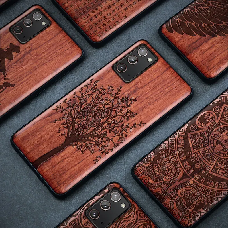 Color: Khaki, Material: tpu - Natural Wood Wooden TPU Case For Samsung Galaxy Note 20 Ultra S24 S23 S21 Ultra S20 FE S10 Plus Case Cover Phone Shell Skin Bag